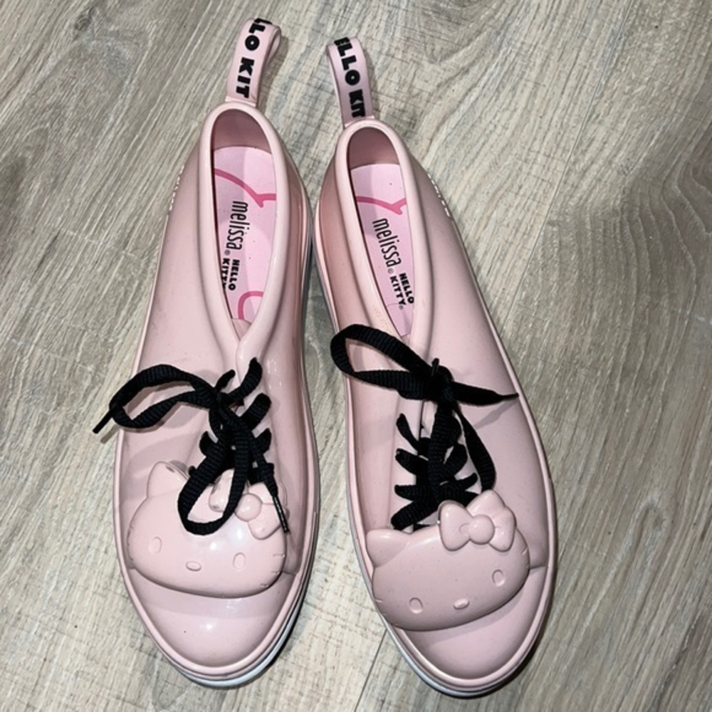melissa shoes hello kitty x Sanrio pink‎ and black jelly sneakers shoes